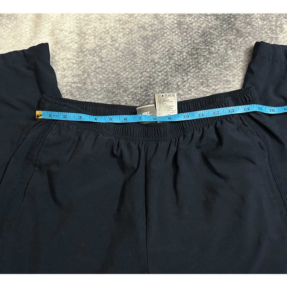Nike Y2K Women Nylon Lined Track Straight Leg Sweatpants Navy Blue Large 12 - 14 - Picture 5 of 8